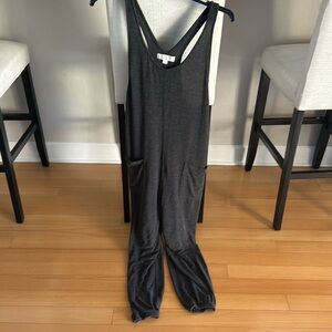 Spiritual Gangster comfortable jumpsuit sz Med LNC charcoal black